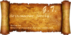 Gritzmacher Tercia névjegykártya